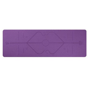 Tpe yoga mat body position line 6mm non-slip environmental protection fitness yoga mat