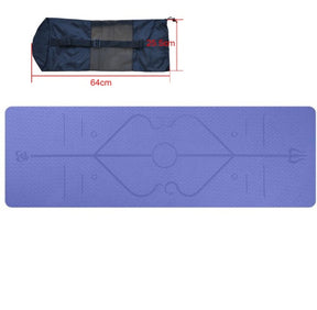 Tpe yoga mat body position line 6mm non-slip environmental protection fitness yoga mat