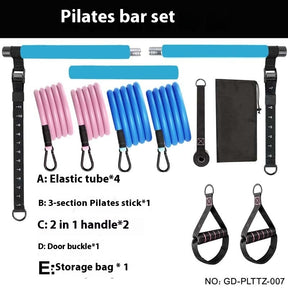 Multifunctional Pilates Fitness Stick Elastic String Yoga Pull Chest Expander